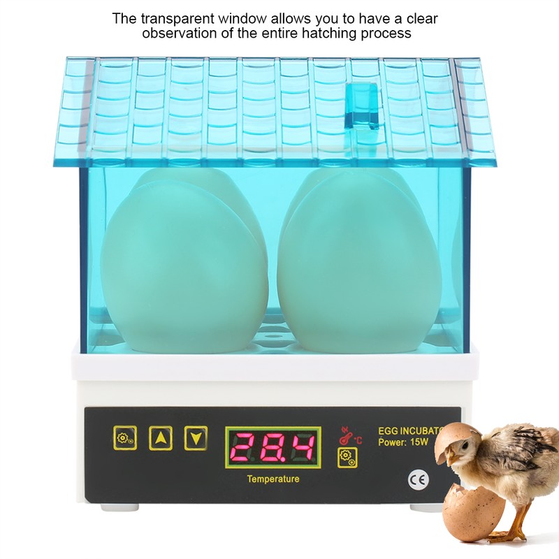4 Eggs Mini Incubator Hatcher Household Digital Semiautomatic Hatching House
