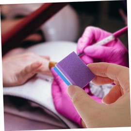 Mikinona 50pcs Nail Art Sponges Double Sided Nail File Blocks Sponge Manicure Art Tools for Women