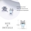 JUSTKIDSTOY Hypoallergenic Cat Earrings 925 Sterling Silver Cute Animal Kitten