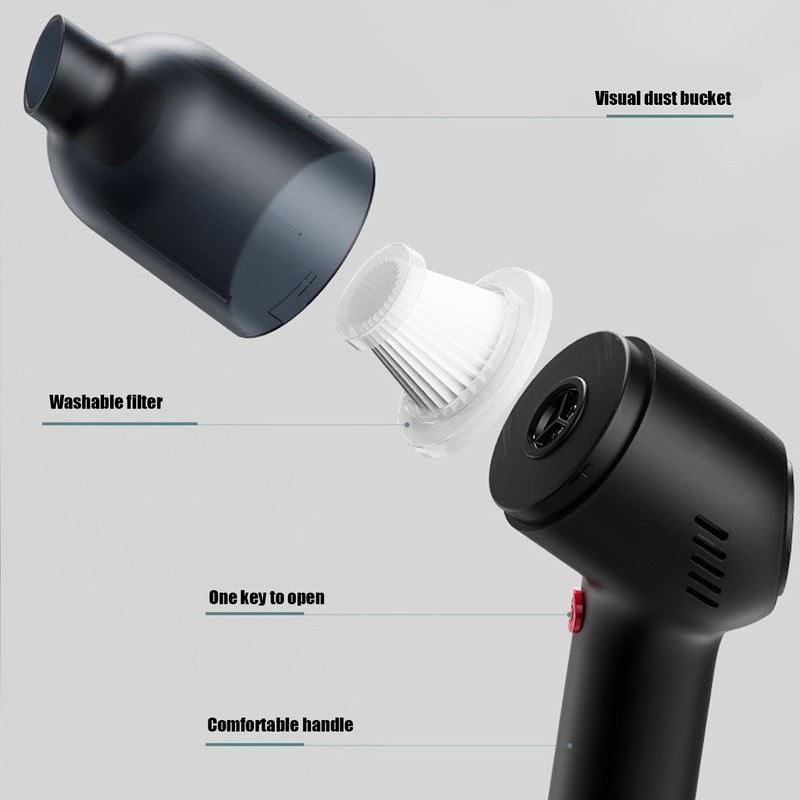 8000pa Dust Cordless Vacuum Cleaner Electric Handheld Vacuum Cleaner USB