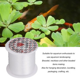 Pssopp Clear Nylon Cord, Nylon Cord, 0.2 mm, 142 Yards, Crystal Cord, Beading Cord for Crafts, Jewellery Making, Necklace, Bracelet