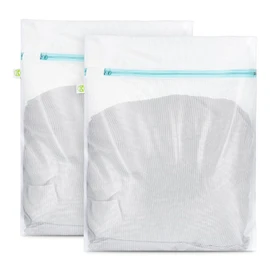 OTraki Laundry Net 15.7 x 19.7 inches (40 x 50 cm), 2 Packs, Laundry Net, YKK Zipper, Fine Mesh, Laundry Bag, Anti-Tangle, Anti-deformation, Prevents Deformation, Laundry Bag for Comforter, Machine Washer, Dryer, Travel Storage, Home Use, White