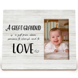 DIENADFX Grandparents Day Gifts, Grandparents Picture Frames, First Time Grandparents Grandma Grandpa Gifts, Great Grandkids photo frame, Great Grandchildren Wood Picture Photo Frame for 4x6 Photo