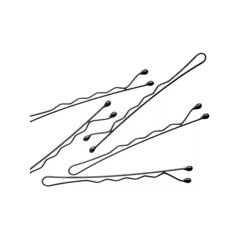 Jaloma Pasadores Negro Para Cabello 50 Pzs Goma En Puntas