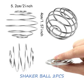SOPSTUO 2Pcs Protein Shaker Ball, Stainless Steel Bottle Mixer Ball for Protein Shakes Formula, Food Grade Blender Balls for Mixer Bottles