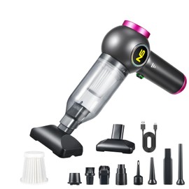 Bug Vacuum Catcher Spider Killer Insect Catcher Handheld Car Vacuum Cleaner 5 in 1 Cordless 20000PA High Power Mini Compressed Air Blower & Duster with Brushless Motor for Pet Home Office 3-Speed