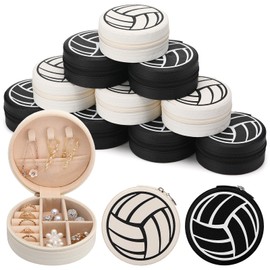 Dansydaisy 12 Pcs Sport Team Gift Bulk Jewelry Box Travel Softball Jewelry Case Softball Volleyball Team Gift Bulk(Volleyball)