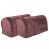 LERTREE Pack of 2 Velvet Soft Sofa Arm Slipcovers Elastic