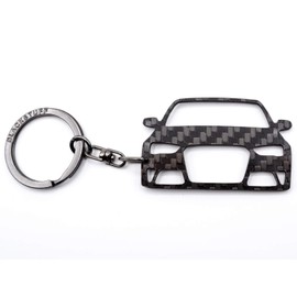 BlackStuff Carbon Fibre Keyring Compatible with A4 S4 RS4 B8 8K Facelift 2012-2016 BS-139, black
