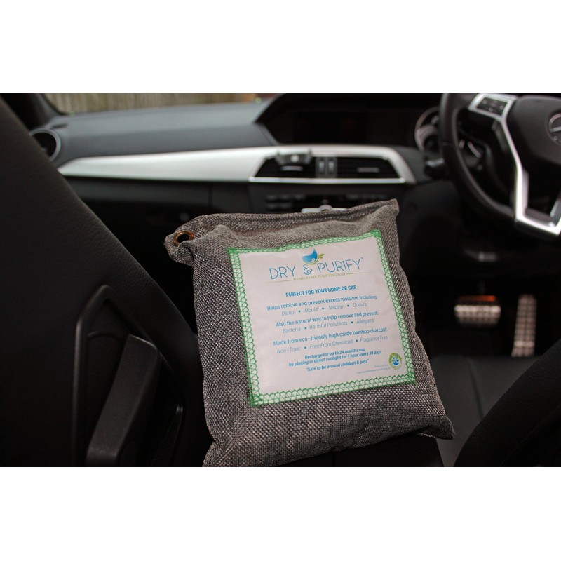 Dry & Purify – Car Dehumidifier Deodorizer. Bamboo Reusable Air