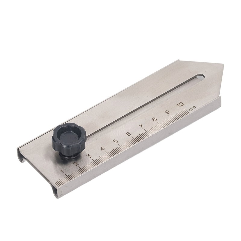 Sliding Line Ruler 0 To 100mm Stainless Steel Clear Scale