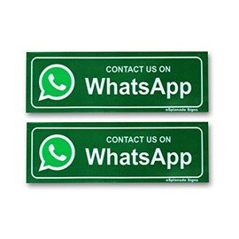 eSplanade Contact Us on Whatsapp Sign Decal – Easy to Assemble Weatherproof, Durable Ink
