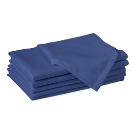 Encasa Cotton Cloth Napkins | Set of 6 | Size 43x43 cm | Cobalt Solid Color | Machine Washable
