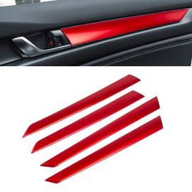 Xotic Tech Interior Side Door Panel Strip Cover Trim, Sporty Red, Compatible with Honda Accord Sedan 10th Gen 2018-2022