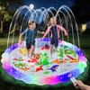 Splash Pad Sprinkler for Kids, 59" Light Up Splash Pads