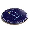 1 x Round Coaster - Gemini Constellation Stars Horoscope Cork