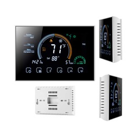 BecaSmart Series 8000 3A LCD Touch Screen Boiler Heating Intelligent Programming Control Thermostat with WiFi Connection (Boiler Heating, Black(WiFi))