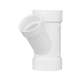 Charlotte Pipe 4" X 4" X 3" Wye Pipe Fitting - Reducing Schedule 40 PVC DWV (Drain, Waste and Vent) Durable, Easy to Install, High Tensile and Sound Deadening for Home or Industrial Use (Single Unit)