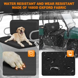 BORDAN UTV Seat Cover for 2002-2008 Polaris Ranger 500 700 800(Front Seat Only), Heavy Duty 1680D Waterproof Full Protection Outdoor Bench Seat Cover Set(4 PCS)