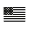 EmblemsPlus Chevy Silverado 1500 Matte Black Rear Window American Flag