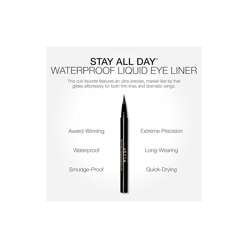 Stila Stay All Day Waterproof Liquid Eye Liner, Intense Black