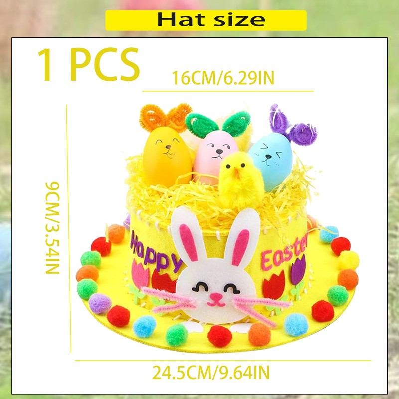 Easter Bonnet Kit,Easter Bonnet,Easter Crafts for Kids,Easter Bonnet Decorations,Easter Hat,Easter