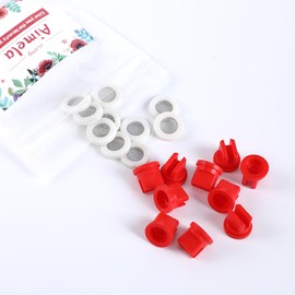 Aimela Flat Fan Broadcast Nozzle,110 ° Flat Fan Nozzle 0.4mm Pore,Including Filtering O-ring,Used for Equipment Spray,Weeding,Cleaning,Cooling and Dust Removal (Red1-0.4)