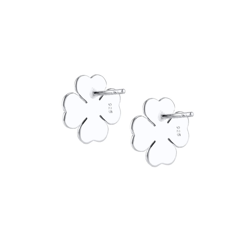 Elli Women Silver 925 Sterling Silver Cloverleaf Earrings