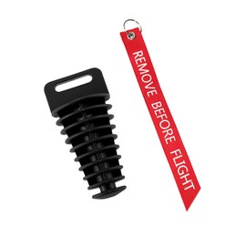 Yourkar 2 PCS Muffler Exhaust Wash Plug, 1.1-1.8 Inch Exhaust Silencer Wash Plug with Streamer, Rubber Exhaust Tail Pipe Cleaning Plug for 2 Stroke Motorcycle Dirt Bike ATV (Black)