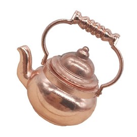 Toddmomy Dollhouse Kettle Alloy Miniature Teapot Tea Kettle Model Water Container 1:12 Scale Metal Kitchen Accessories for Toy House Decoration Kids Toy