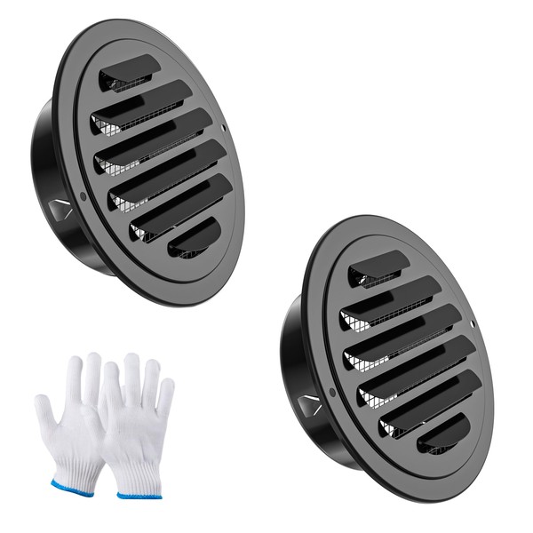 HG Power Round Vent Cover 4 Inch, Stainless Steel Soffit