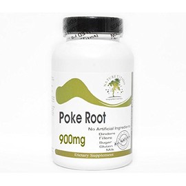 Poke Root 900mg ~ 180 Capsules - No Additives ~ Naturetition Supplements