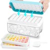 64-Cube Ice Tray Set for Freezer – Easy-Press Silicone Molds