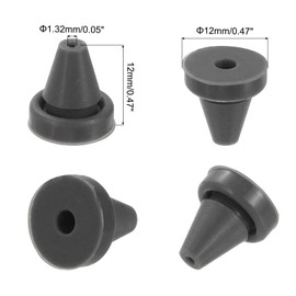 uxcell 5pcs Shower Head Replacement Nozzles, Silicone Nozzle Sprinkler Spout Round Nib Shower Head Repair Parts Fit Hole Diameter 7mm, Dark Grey