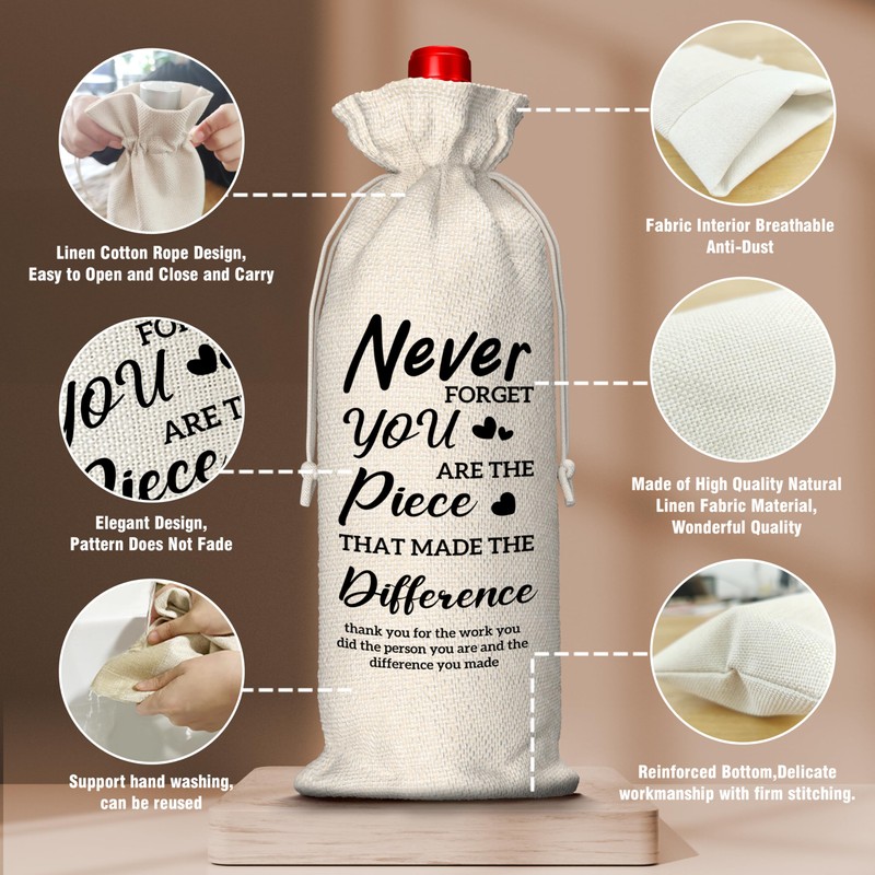 EUFJDKSL Retirement Wine Bag-Employee Appreciation Gifts for Coworkers Colleagues, Thank