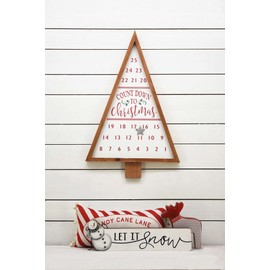 Paris Loft Christmas Countdown, Countdown to Christmas Advent Calendar, Wooden Christmas Tree Sign with Star Magnet, Framed Tree Shaped Countdown Calendar, Holiday Wall Decor, Advent Calendar