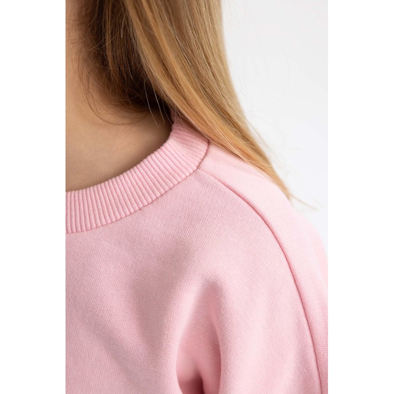 DeFacto Girls' Sweatshirt, Pink