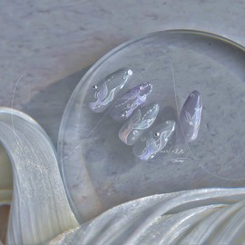 BYNYTO 5D Embossed Designs Nail Art Stickers Decals Self Adhesive Nail Decals Flash Mermaid Bowknot Nail Stickers Manicure Sliders for Women DIY Nail Art Decorations (20.shelllight mermaid)