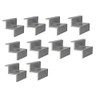 Bemacom 10 x end clamps for module height, frame height