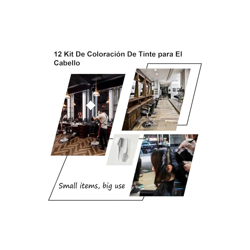 12 Kit De Coloración De Tinte para El Cabello Tazón