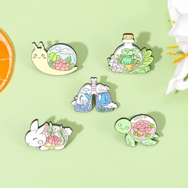 Cute Animal Enamel Brooch Pins for Women Men,Butterfly Frog Bee Cat Enamel Pins for Jackets Backpacks Cartoon Enamel Brooches Badges Jewelry Accessories Gift (YD127)