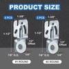 vibedor 4 Pcs Closet Sliding Door Roller, Hardware Kit Wardrobe