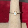 Natural Creations sterling silver stackable ring Size 10 Rainbow Moonstone