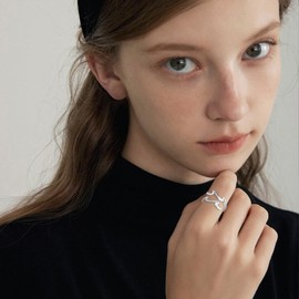 Wave Ring - 925 Sterling Silver I Am The Storm Ring Adjustable High and Low Ring Inspirational Jewelry for Women