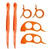 Orange Citrus Peelers, Cosmer Set of 15 Plastic Easy Slicer