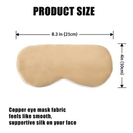 Copper Eye Mask, Anti Aging Sleep Mask with Copper Ion Technology, Eye Mask for Women & Men, Elastic Band, Anti-Wrinkl, Reduce Eye Puffiness, Rejuvenates Skin