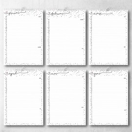 Birthday Calendar, DIN A4, Confetti Motif with Extra Long Lines, Spiral Bound, A4, 170 g/m², Year-Independent, Everlasting, Perpetual Calendar for Women, Flatshare, Office, the Whole Family, DV917