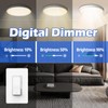 ThunderWay Digital Dimmer Light Switch, Single Pole/3-Way LED Slide Dimmer,