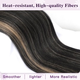 HMD Ponytail Extension, Long Straight Drawstring Pony Tail Hair Pieces Synthetic Ponytails Natural Soft Clip in Hair Extension ponytail for Women