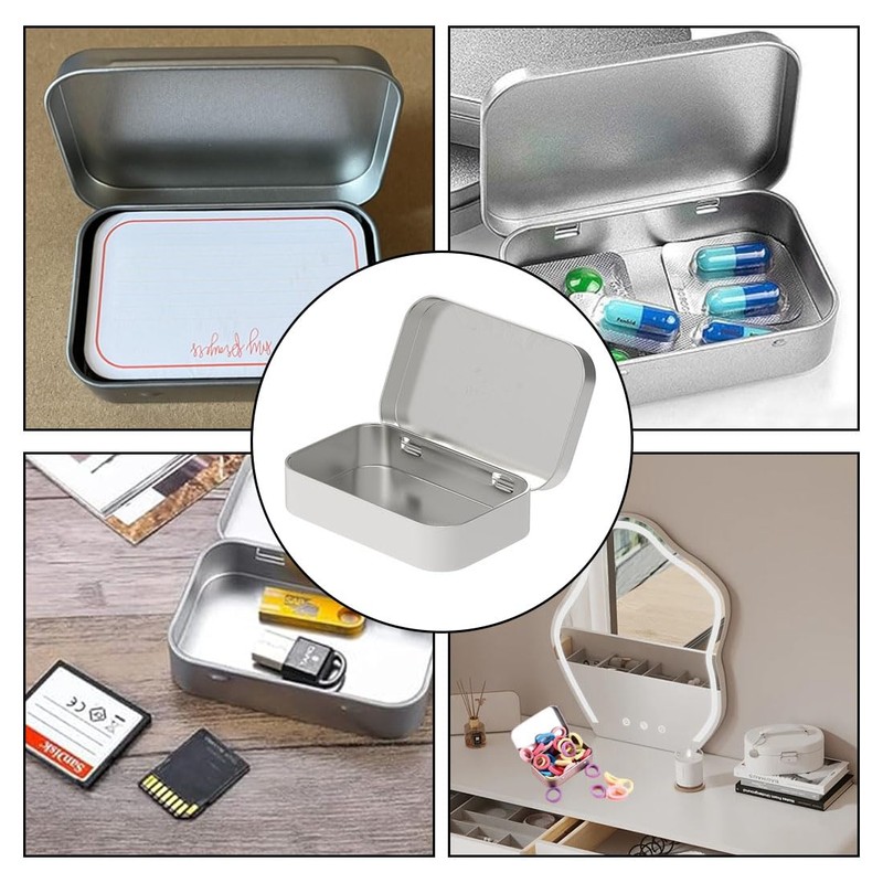 2 PCS storage iron box with Lid,metal rectangular storage container,